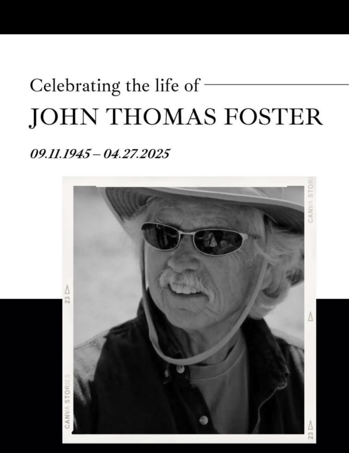 Celebrating the life of John Thomas Foster